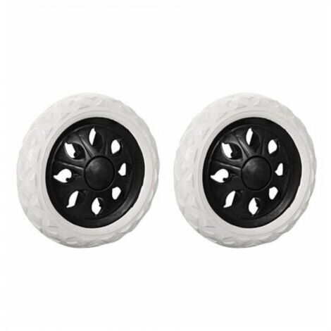 Roulettes De Rechange - Roues En Mousse De Caoutchouc - Diamètre 16 Cm - Pour Chariots De Courses Et Valises - Lot De 2