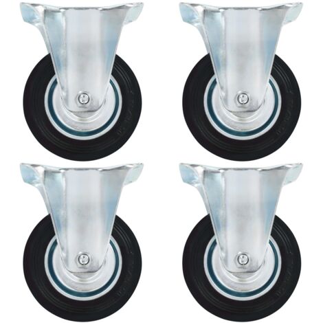 Roulettes fixes 4 pcs 100 mm vidaXL