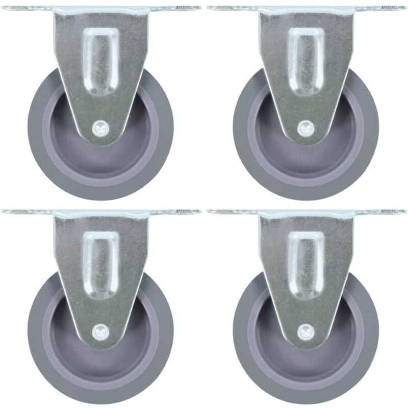 Roulettes fixes 4 pcs 75 mm vidaXL