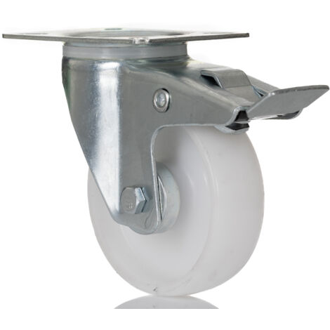 Roulettes industrielles Pivotant avec frein RS PRO, Diam 100mm, 125kg ( Prix pour 1 )