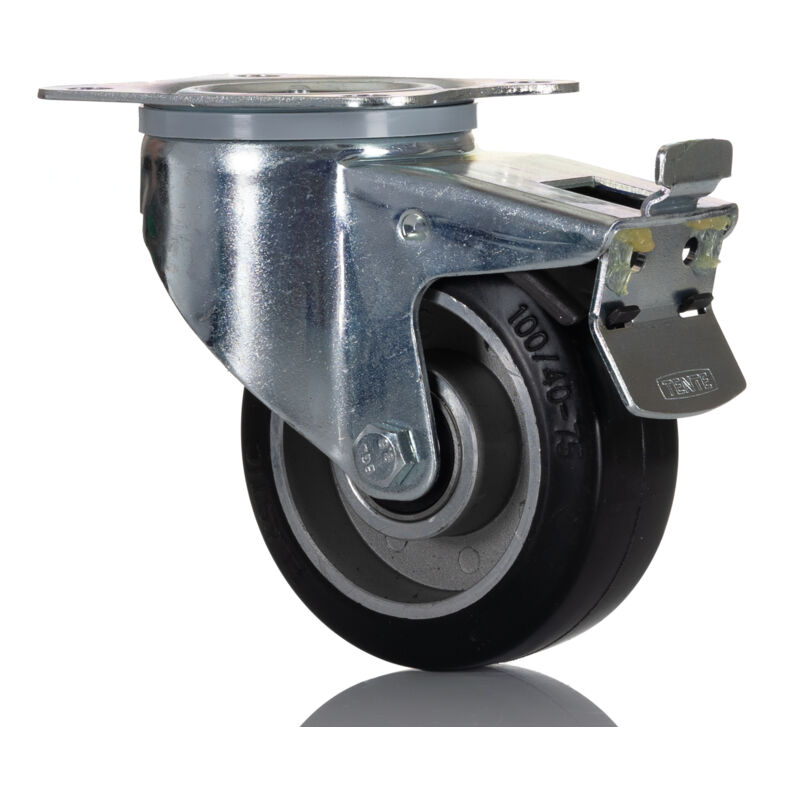 Rs Pro - Roulettes industrielles Pivotant avec frein Diam 100mm, 150kg ( Prix pour 1 )