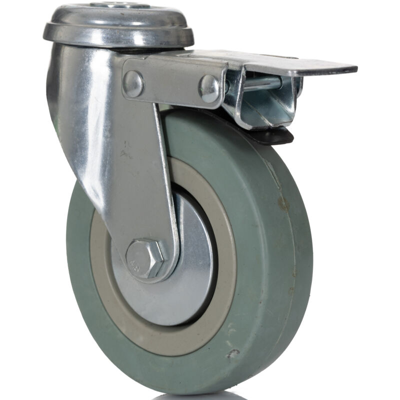 Roulettes industrielles Pivotant avec frein Rs Pro Diam 100mm, 80kg ( Prix pour 1 )