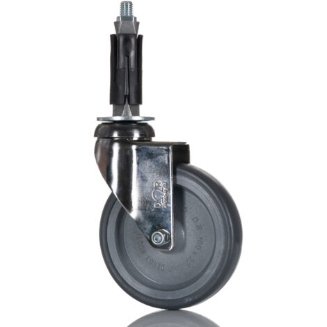 Roulettes industrielles Pivotante RS PRO, Diam 100mm, 60kg ( Prix pour 1 )