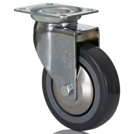 Roulettes industrielles Pivotante RS PRO, Diam 80mm, 50kg ( Prix pour 1 )
