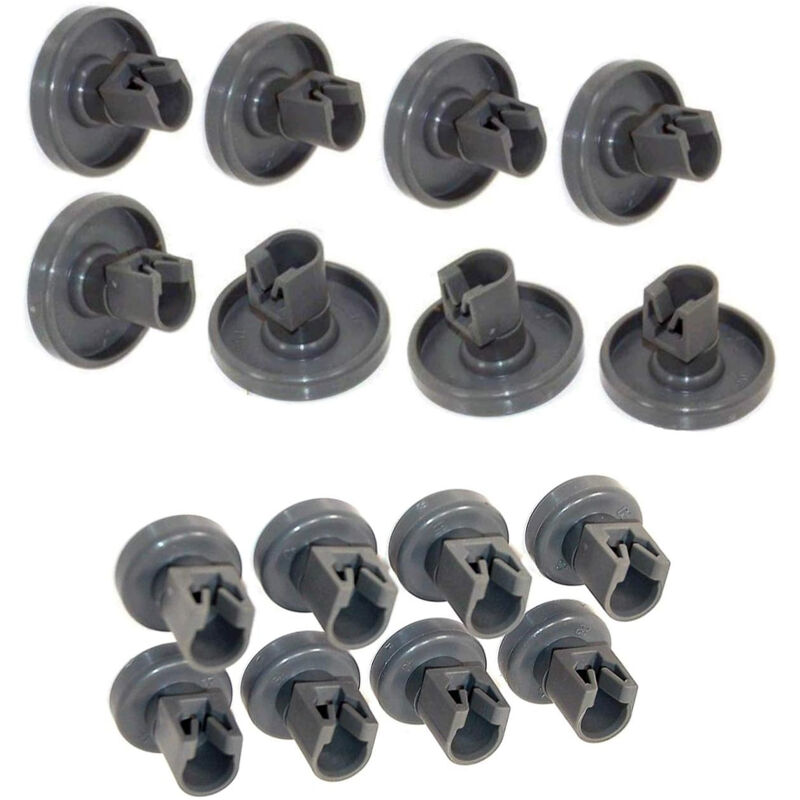 Roulettes Lave Vaisselle Electrolux Set Universel Complet de Roues pour Panier Supérieur et Inférieur Compatible avec Faure, Zanussi, AEG, Electrolux