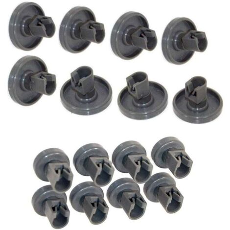 Roulettes Lave Vaisselle Electrolux Set Universel Complet de Roues pour Panier Supérieur et Inférieur Compatible avec Faure, Zanussi, AEG, Electrolux