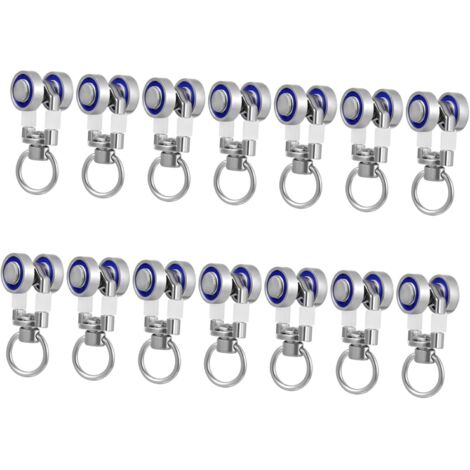 roulettes m talliques robustes doubles pour rails de rideaux