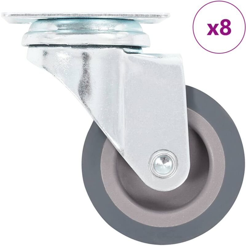 Vidaxl - 8 pcs Roulettes pivotantes 50 mm