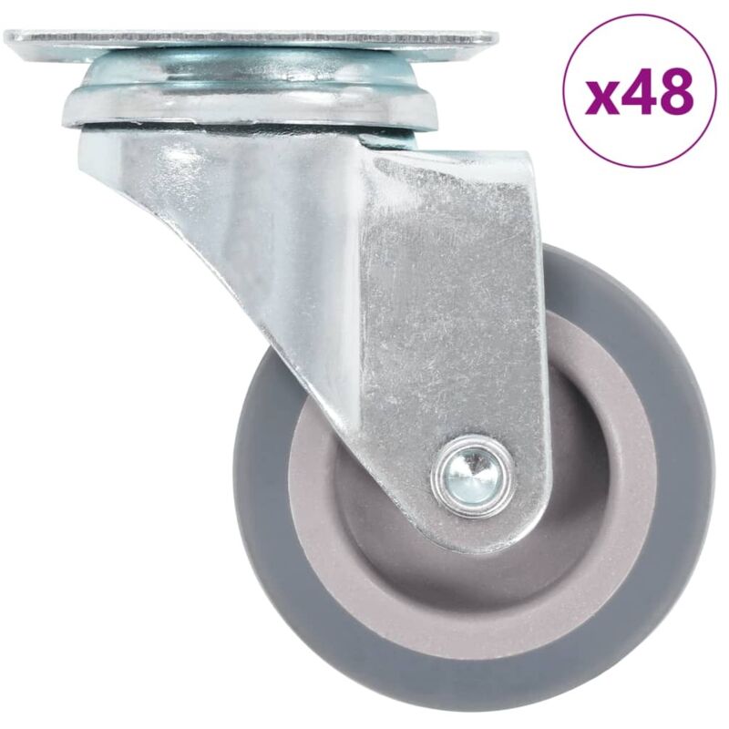 Vidaxl - 48 pcs Roulettes pivotantes 50 mm