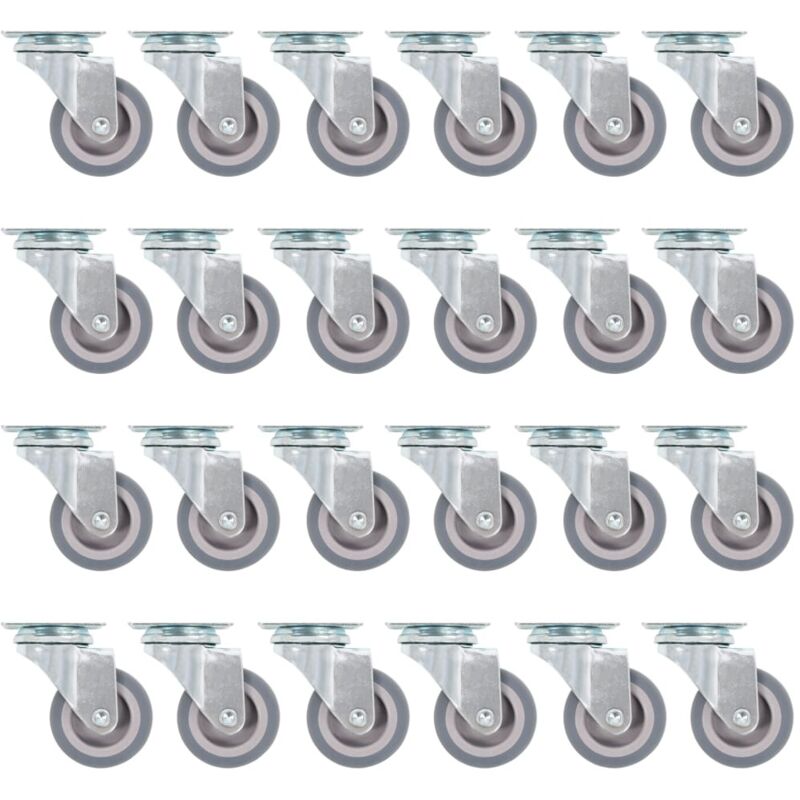 Vidaxl - 24 pcs Roulettes pivotantes 50 mm