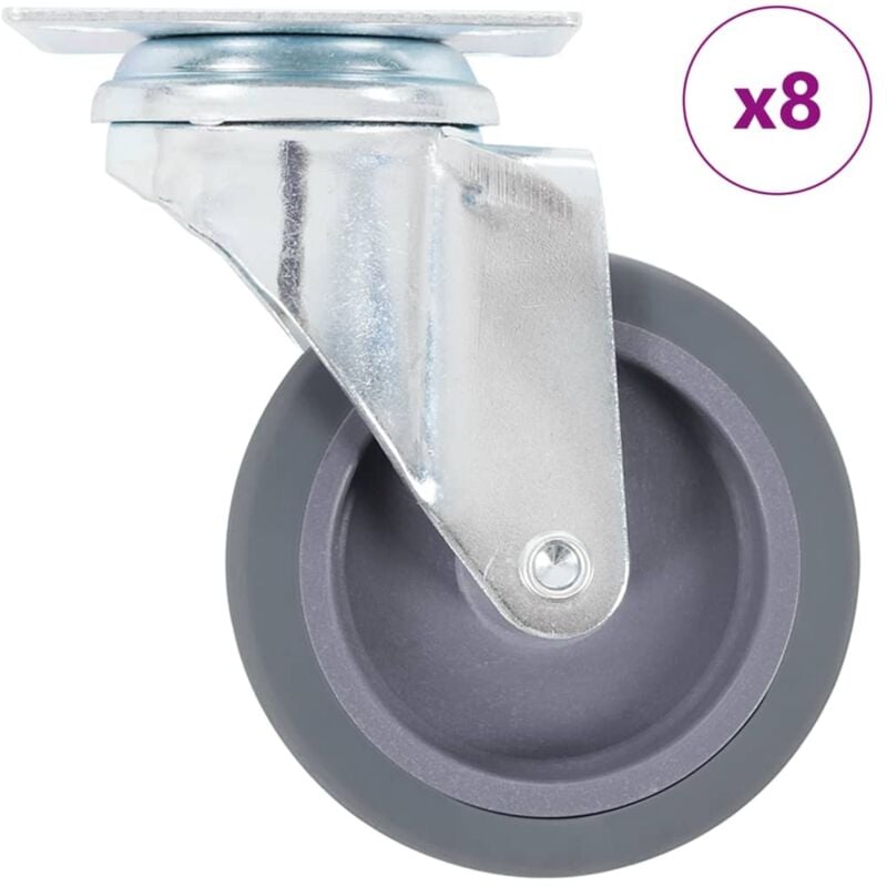 Vidaxl - 8 pcs Roulettes pivotantes 75 mm