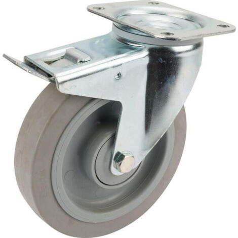 Roulettes pivotantes à bandage en caoutchouc élastique TENTE 3477UFP200P63