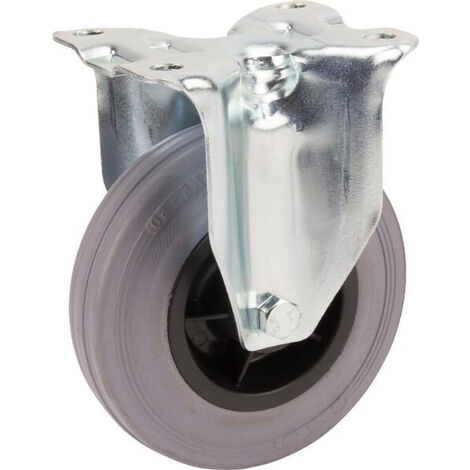 Roulettes pivotantes à bandage en caoutchouc noir TENTE 3478PIR125P62