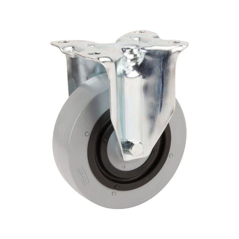 Roulettes pivotantes à bandage en polyamide gris et anneau central en caoutchouc TENTE 3478HUR125P62