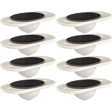 Roulettes pivotantes auto-adhésives, mini roulettes mignonnes Roulettes pivotantes en plastique solide Roulettes de meubles à 360 ° 8 pièces