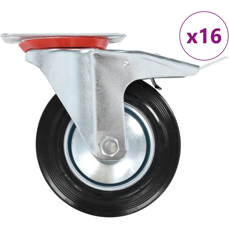 Vidaxl - 16 pcs Roulettes pivotantes 160 mm