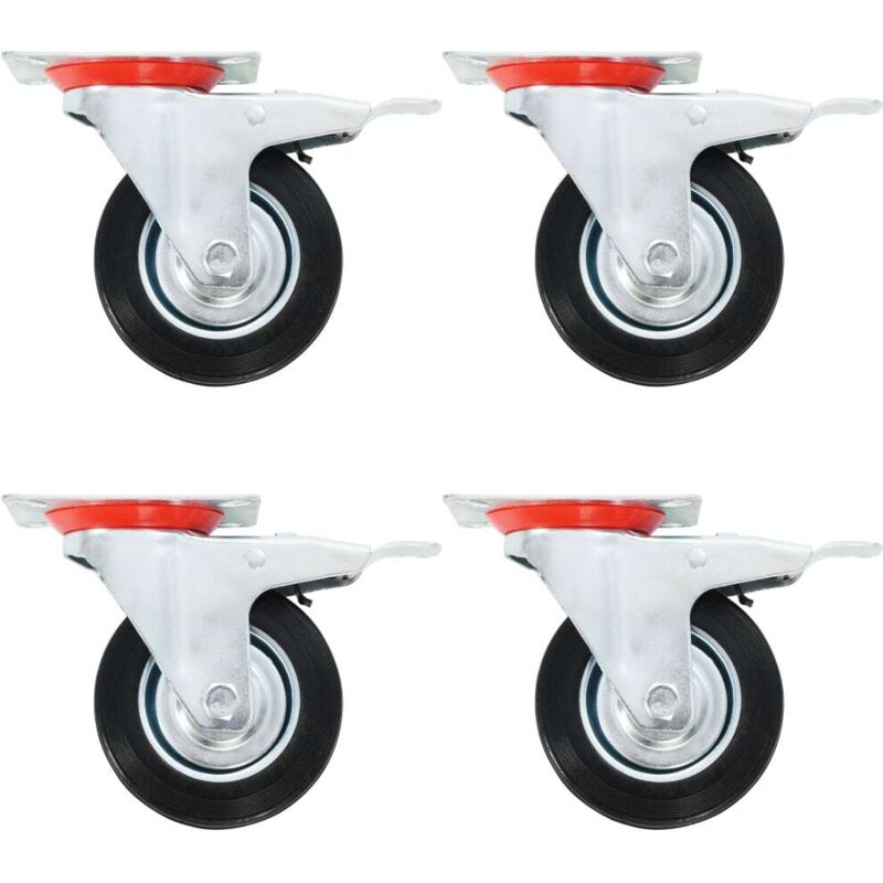 Vidaxl - 8 pcs Roulettes pivotantes 100 mm