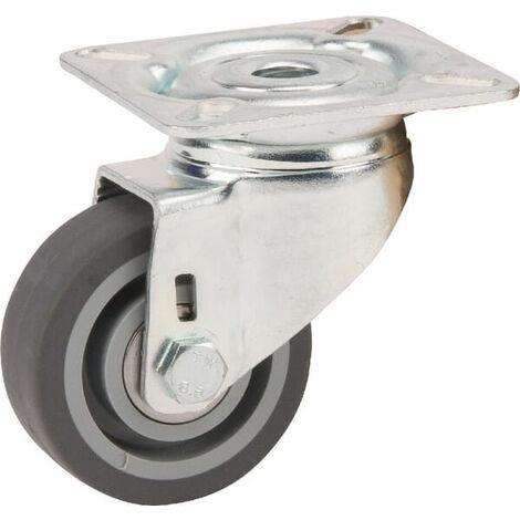 Roulettes pivotantes en acier galvanisé à platine de fixation TENTE 2470PJP050P40