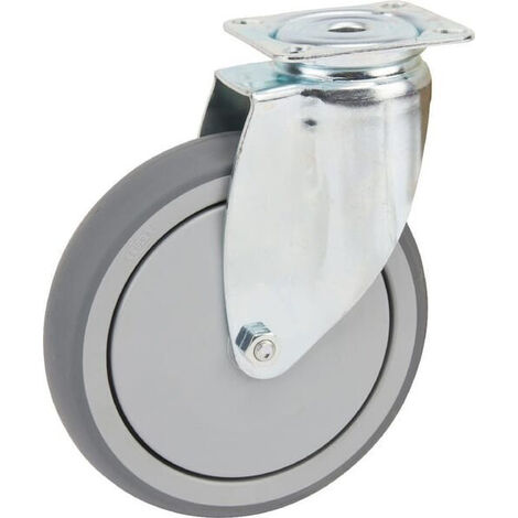 Roulettes pivotantes en acier galvanisé à platine de fixation TENTE 2470PJP150P50
