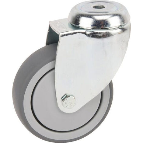 Roulettes pivotantes en acier galvanisé à trou de fixation TENTE 2470PJP050P3011