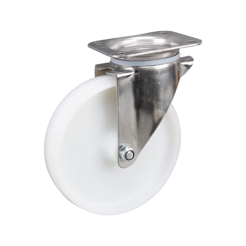 Roulettes pivotantes en acier inoxydable à bandage en matière synthétique Tente 8470UOO200P63