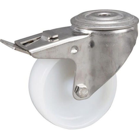 Roulettes pivotantes en acier inoxydable à bandage en matière synthétique TENTE 8477UOO100P3013