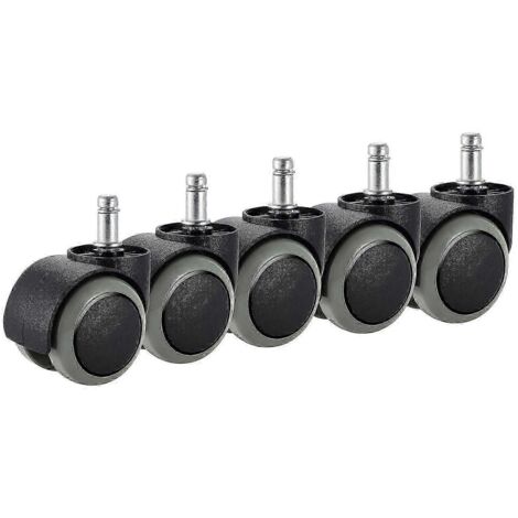 Roulettes pour chaise de bureau, lot de 5, compatibles avec les chaises IKEA (10 mm x 22 mm), usage intensif -FA-