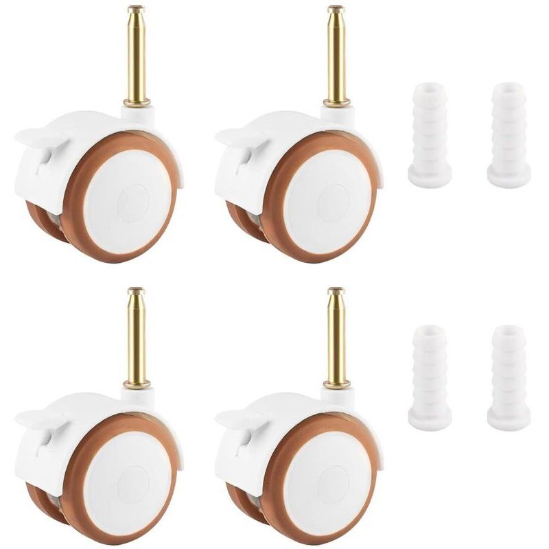 Roulettes pour meubles d'enfants, lot de 4 roulettes pivotantes pour lits de bébé, berceaux, poussettes et chaises