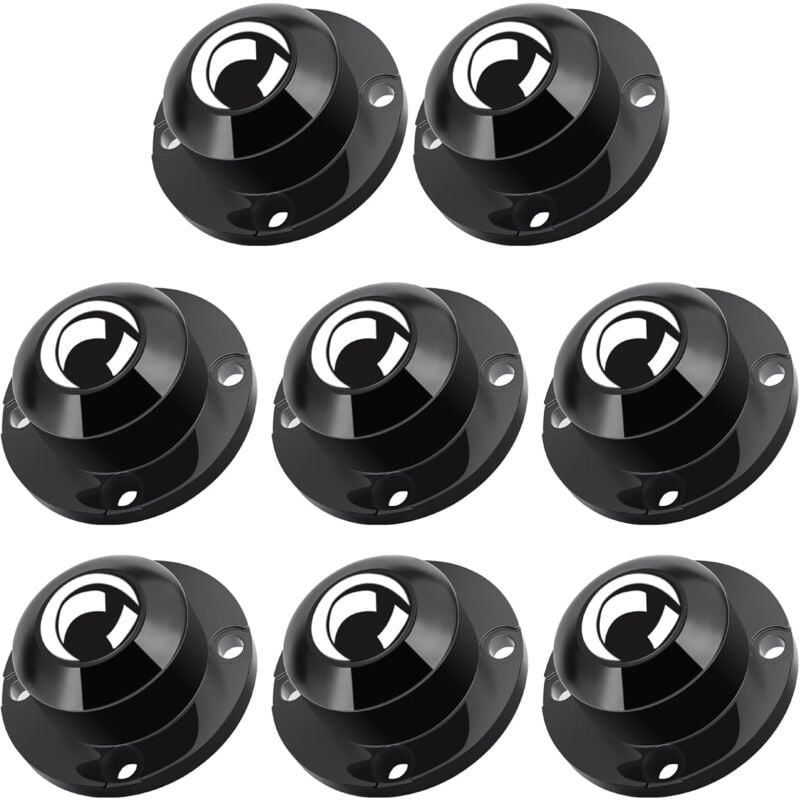 Roulettes pour Meubles, Roulettes Universelles Pivotantes à 360°, 2,4 pouces Roulettes en Acier Autocollantes pour Petits Meubles, Roulettes Plates