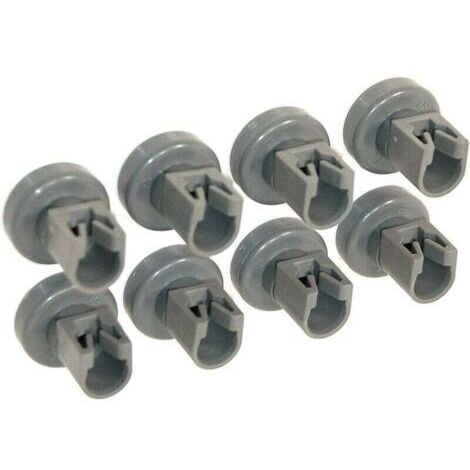 Roulettes pour panier supérieur  pour lave-vaisselle Compatibles avec Privileg, Faure, AEG, Electrolux, Zanussi, Ikea… Jeu complet de 8 roulettes (25 mm)