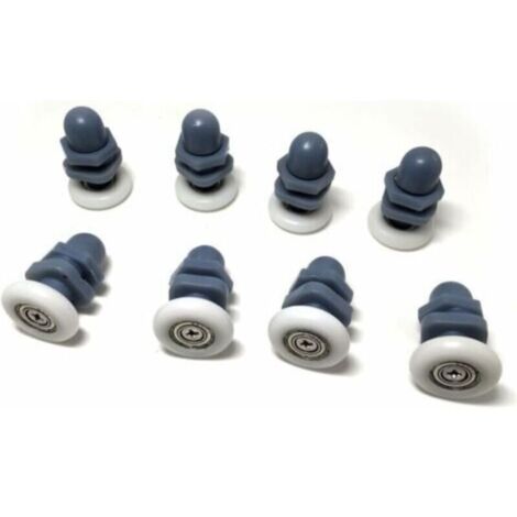 Roulettes pour porte de douche – Lot de 10 pièces, diamètre 20 mm, montage facile, compatible tous systèmes coulissants