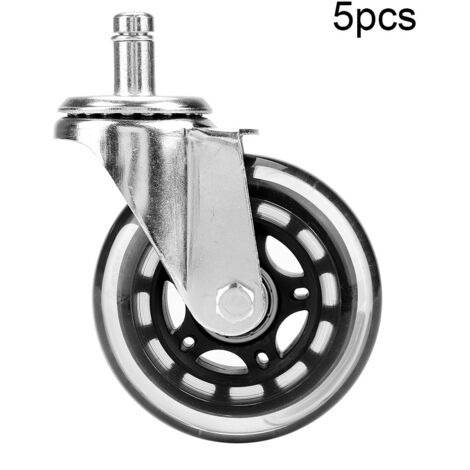 Roulettes silencieuses pour fauteuil de bureau - Lot de 5 roues pivotantes universelles