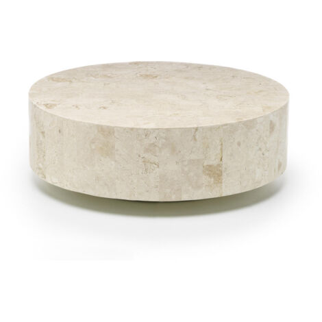 Round 1 - Tavolino  (85 x 85 x 28h) in Pietra fossile beige