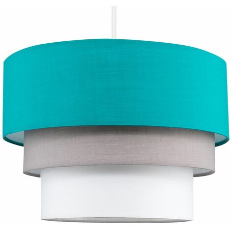 Round 3 Tier Fabric Ceiling Pendant Lamp Light Shade