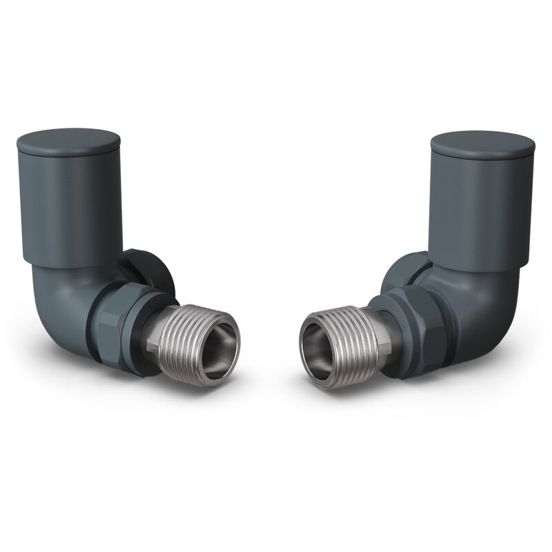 Image of Round - Anthracite Radiator Valves Corner&hellip;