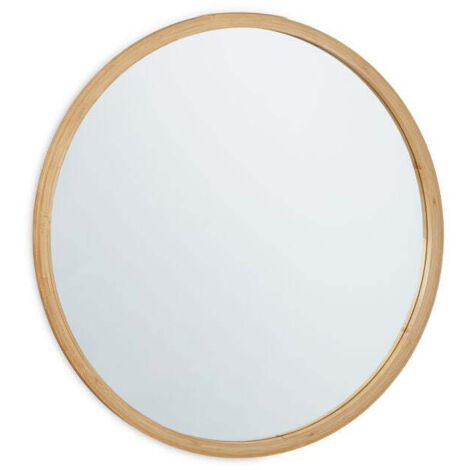 Round bamboo wall mirror 61 cm