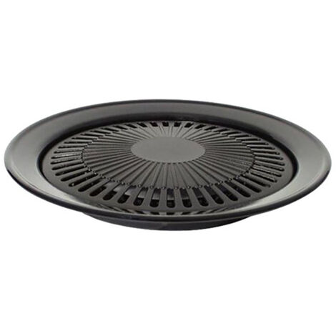 Round Barbecue Non Stick Grill Plate Roasting Barbecue Grill Pan for Indoor Outdoor Barbecue