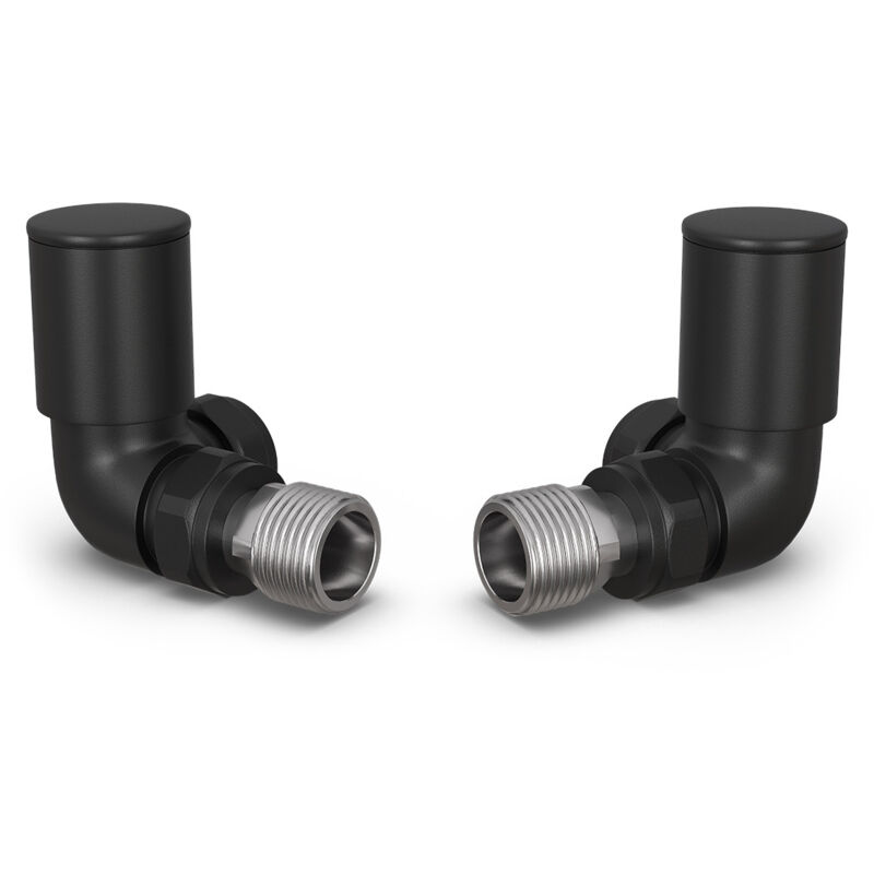 Image of Round - Black Radiator Valves Corner&hellip;