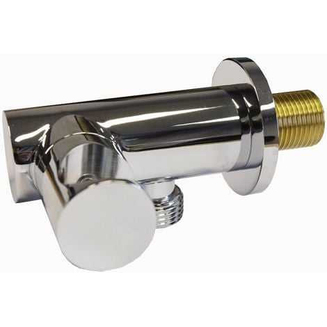 Chrome Fix Fit Wall Union Wall Outlet,Hose Connection Shower Head Elbow Brass
