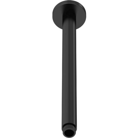 Round Ceiling Mount Shower Arm - 300mm - Matt Black