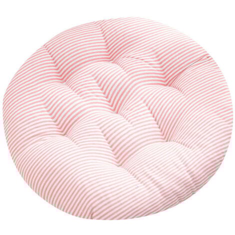 Round Chair Cushions Padded for Garden Chair Dining Room Office Chair 40cm Fontainebleau Pink