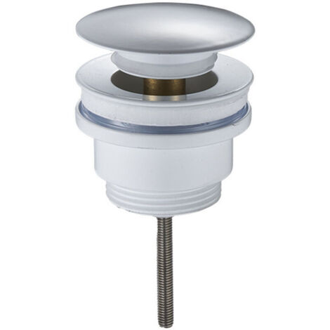 Round click-clack waste fitting, standard model, matte white Damast 18217 Matte White