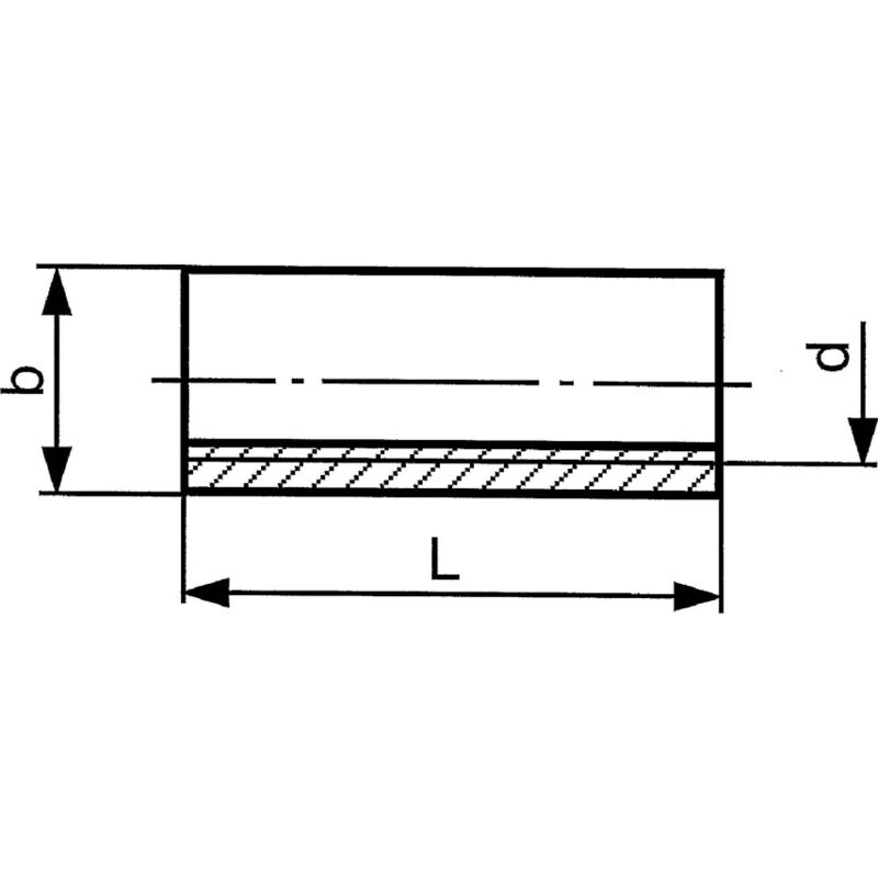 M6X30 Round Connection Nut bzp- you get 25 - Qualfast