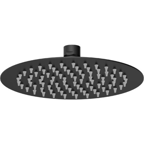 Round Fixed Head, 200mm - Matt Black