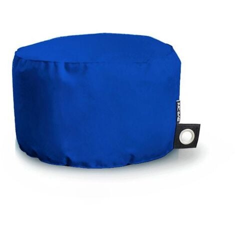 Round Footrest Bean Bag, Foot Stool Pouffe Suitable For Indoor and Outdoor Use with Foam Flakes Filling - Navy