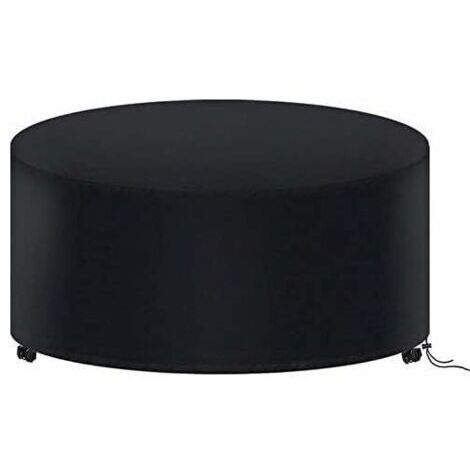 Round Garden Table Cover 180 x 90 cm, Waterproof Garden Furniture Cover, 210D Oxford Outdoor Round Table Cover