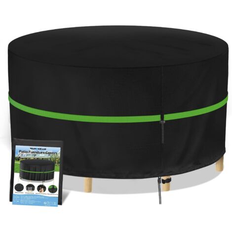 Round garden table cover Ø227x100 cm, 210D Oxford waterproof UV resistant