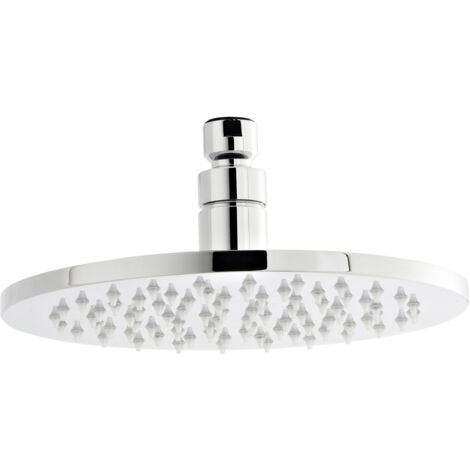 Round LED Fixed Shower Head, 200mm - Chrome