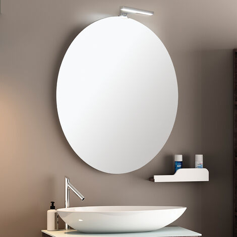 per la rasatura del tru specchio retroilluminato a led senza telaio specchi da bagno illuminati a parete rotondo LED Modern Bath Bathroom Specchio per vanità Specchio Rotondo A Muro Controluce LED 