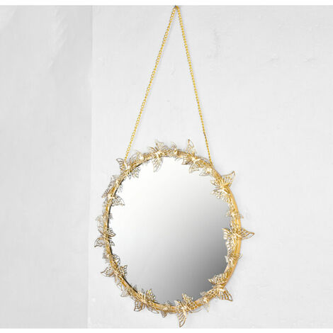 Round Mirror for Wall Decoration in Home, Living Room And Golden Mirror for Decoration A